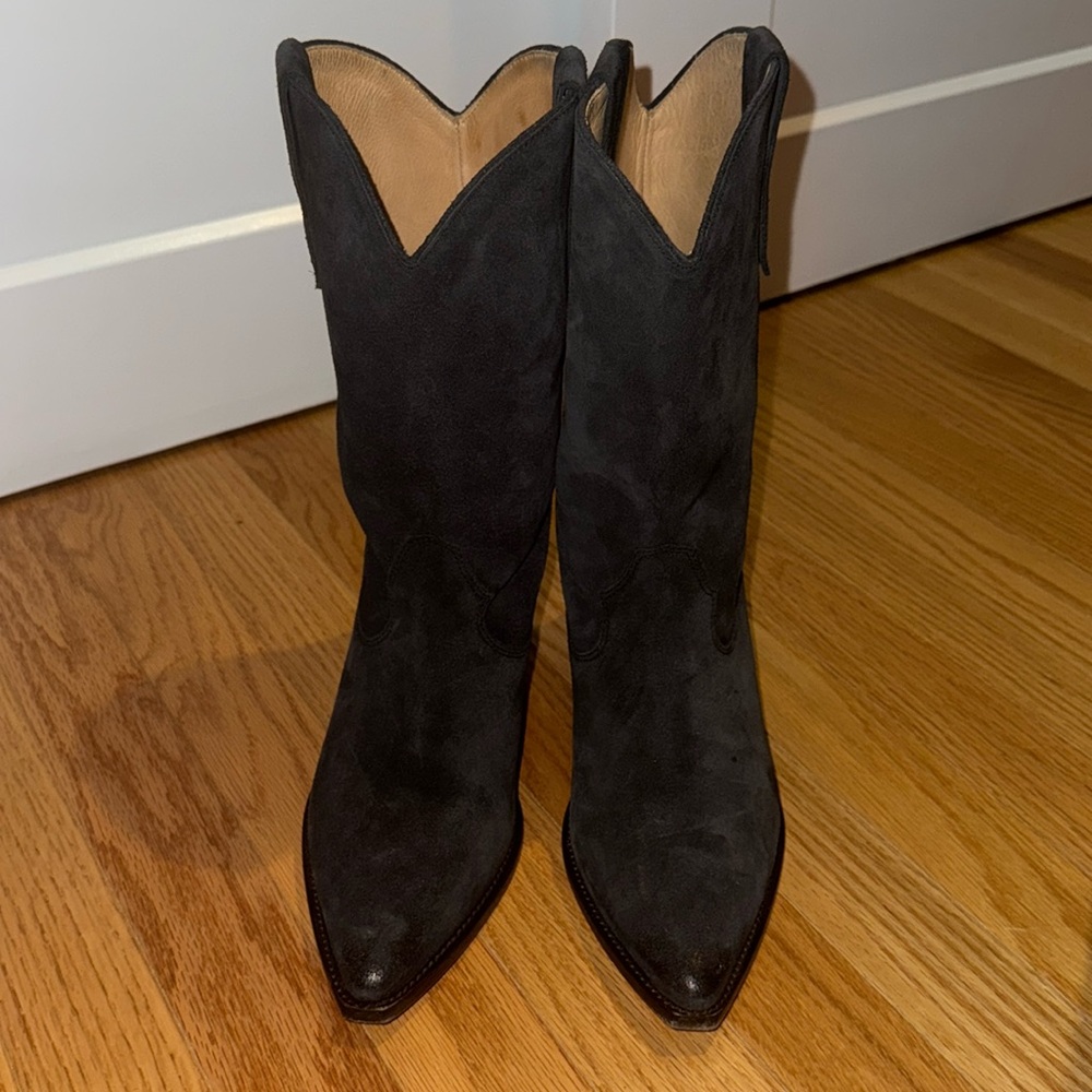Isabel Marent Washed Iconic Boots size 39/8 Faded Black